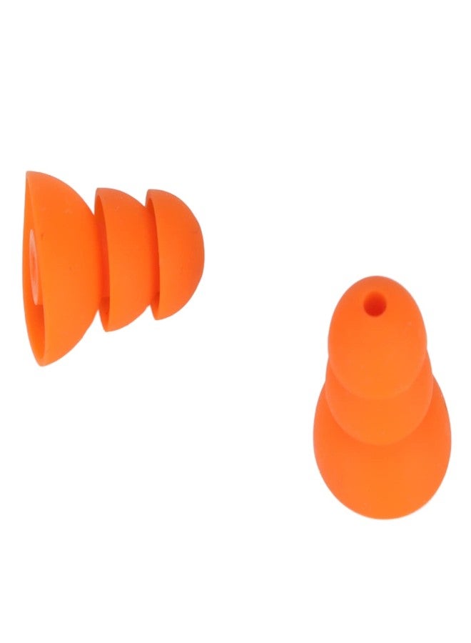 WAONIQ Silicone Noise Reduction Replacement Earplugs Orange 8pcs Inner Hole 2.0mm‑3.5mm Earplug Inner Hole for Comfortable Fit - Image 5